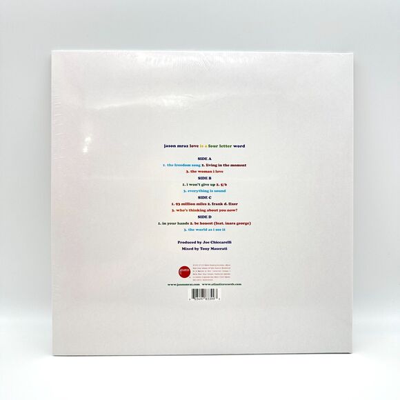 Jason Mraz Love Is A Four Letter Word 2LP Crystal Limited Vinyl Record Sealed - Picture 2 of 4